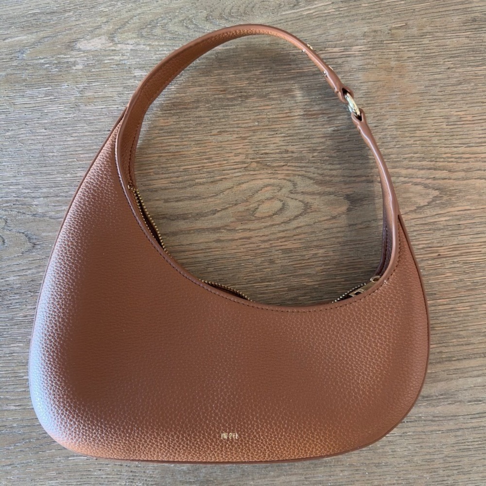 JW Pei Women's Brown Leather Shoulder Bag 'Harlee' Asymmetrical Gold Zipper NWOT